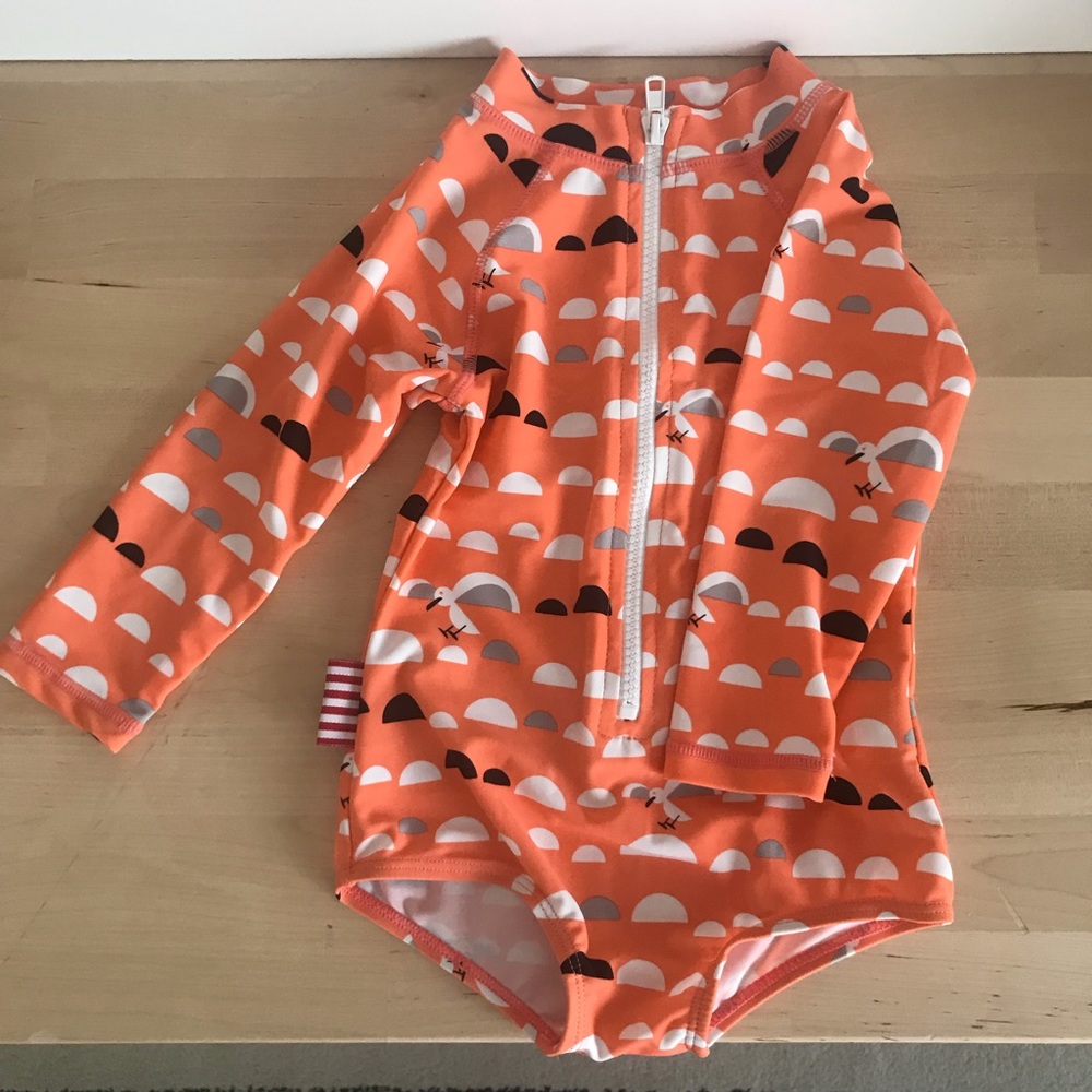 One-Piece Rashguard Swimsuit (Baby Girls)